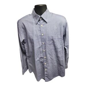 Scott Barber Large Men's Long Sleeve Button Down Blue Shirt